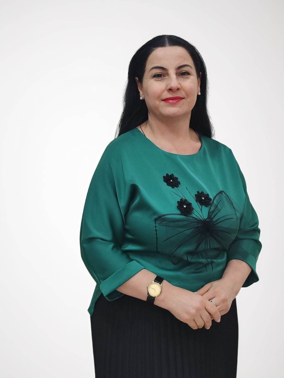 აბრეშუმის ბლუზა გაფორმებული 3D თასმით - სელექცია მდიდრული სტილისა და კომფორტისთვის - Just econom