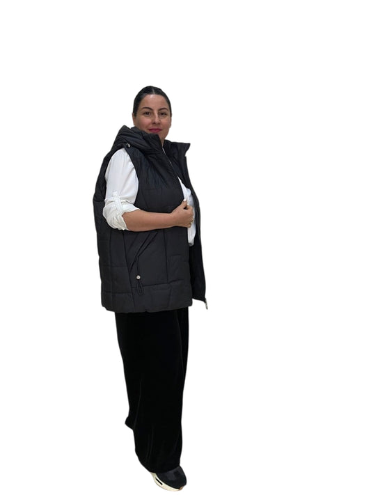 ქალების ქუდიანი ჟილეტი დიდი ზომის საქართველოში - Just econom ბრენდის გაწვდილი დიზაინი.