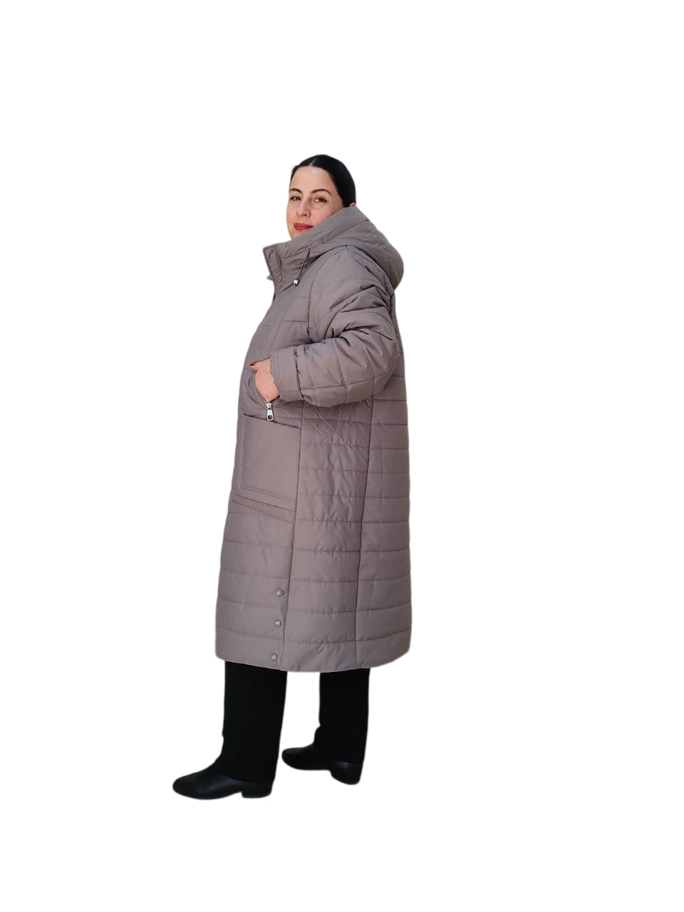 გრძელი ქურთუკი ქალებისთვის პლუს ზომაში: ყოველდღიური მოდის მუშახელი.