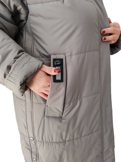 ქალთა ხანგრძლივი hooded ქურთუკი პლუს ზომა წვიმა და ქარი დაცვა - თავსებადობა ყველა დღის შემთხვევითი ჩაცმულობებთან.