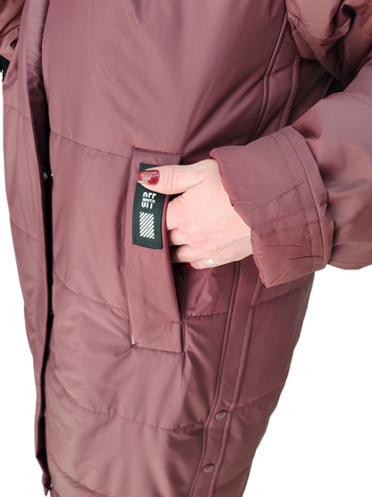 ქალთა ხანგრძლივი hooded ქურთუკი პლוס ზომა წვიმა და ქარი დაცვა - საშუალება ერგება ყოველდღიური სტილის.