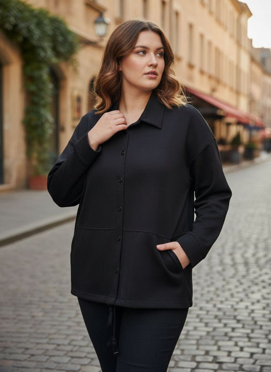 ბლუზა - გაზაფხულის სტილის ღილებიანი ბლუზა მოდურ ფერებსა და პლიუს ზომებში.