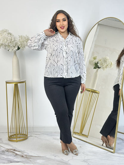 ბლუზა: შეიძინეთ დიდი ზომის ქალის ბლუზა მარგალიტის ღილებით საქართველოში - მრავალფეროვანი არჩევანი.